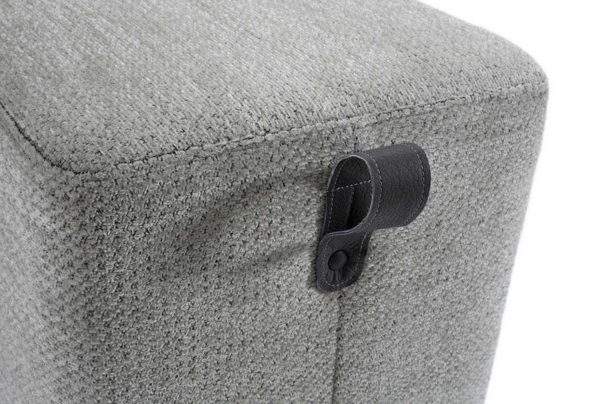 HOCKER Textil Grau  - Grau, Design, Textil (41/40/41cm) - Lomoco