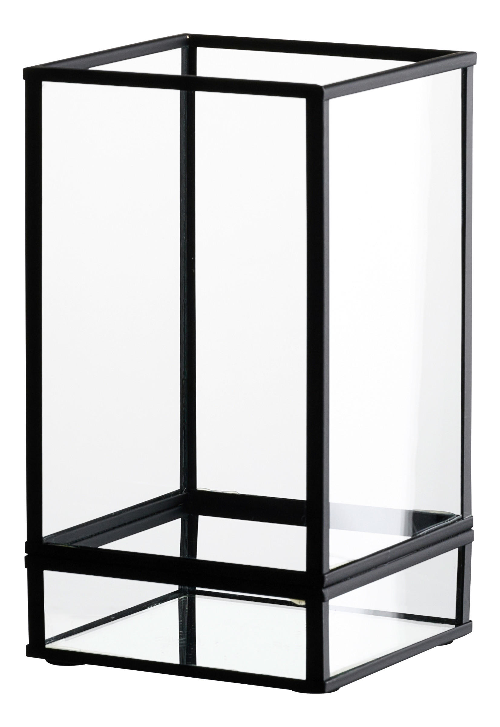 WINDLICHT Klar, Schwarz  - Klar/Schwarz, Basics, Glas/Metall (10/10/17,5cm) - Ritzenhoff Breker