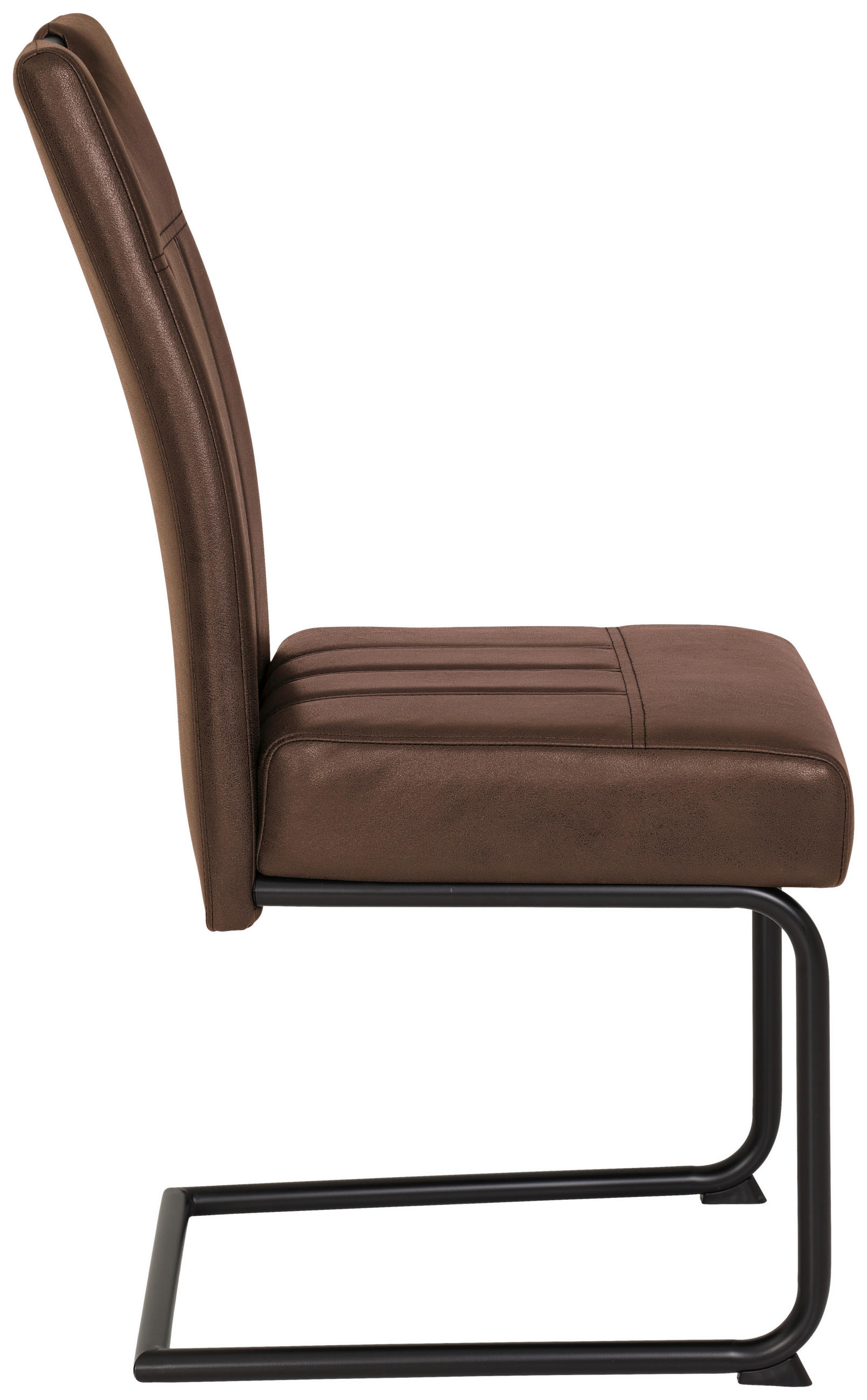 SCHWINGSTUHL  in Mikrofaser  - Schwarz/Braun, KONVENTIONELL, Textil (43/99/60cm) - Carryhome