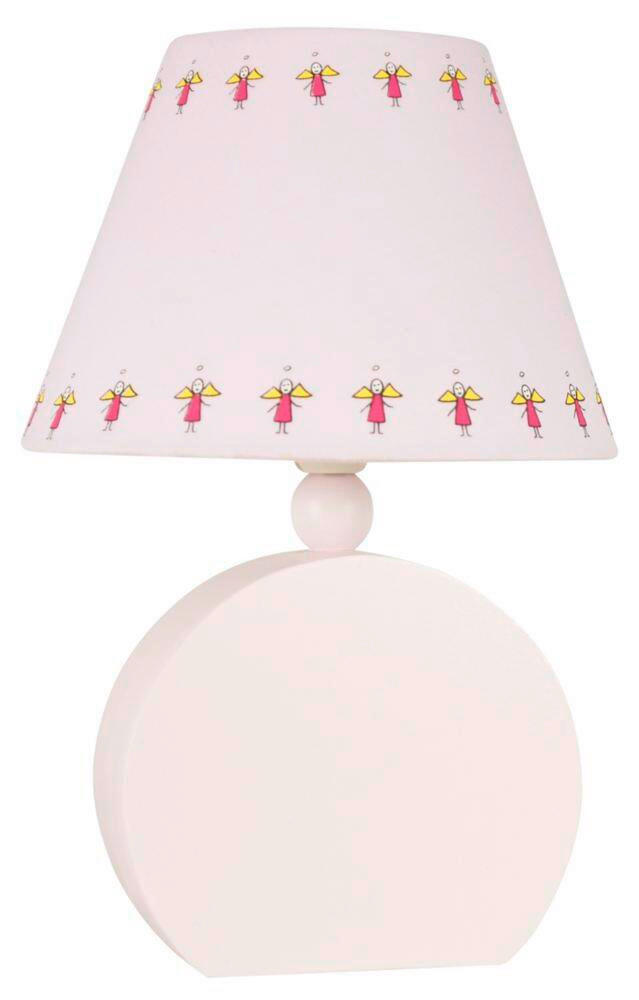 KINDERTISCHLEUCHTE Ofelia 18/18/26 cm  - Pink, Basics, Holzwerkstoff/Textil (18/18/26cm)