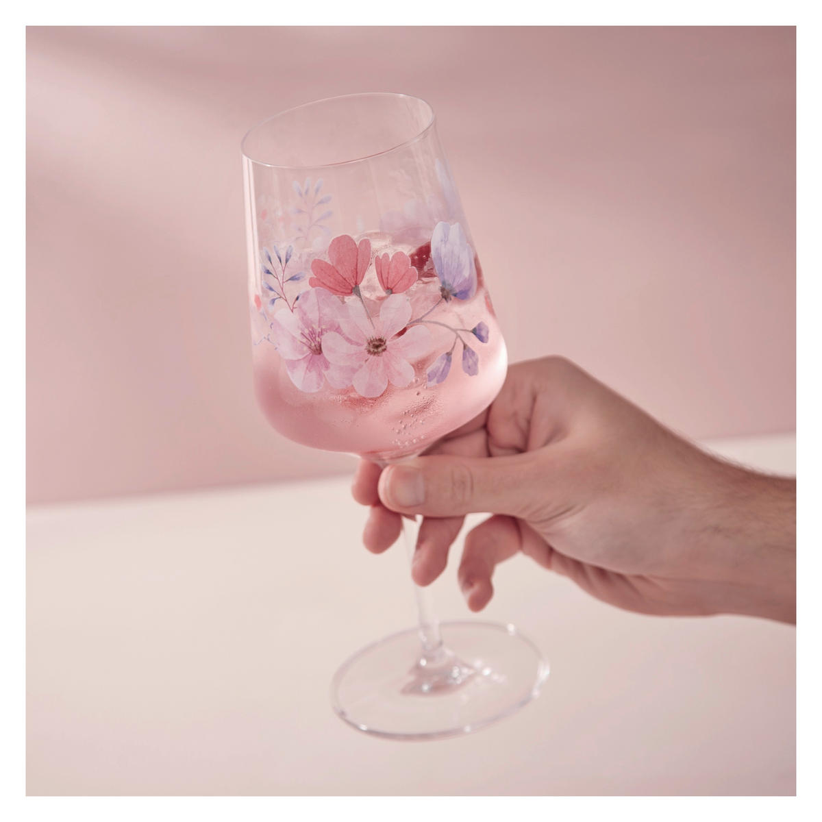 GLÄSERSET Sommersonett  4-teilig  - Pink/Transparent, Design, Glas (9.3/22.5cm) - Ritzenhoff
