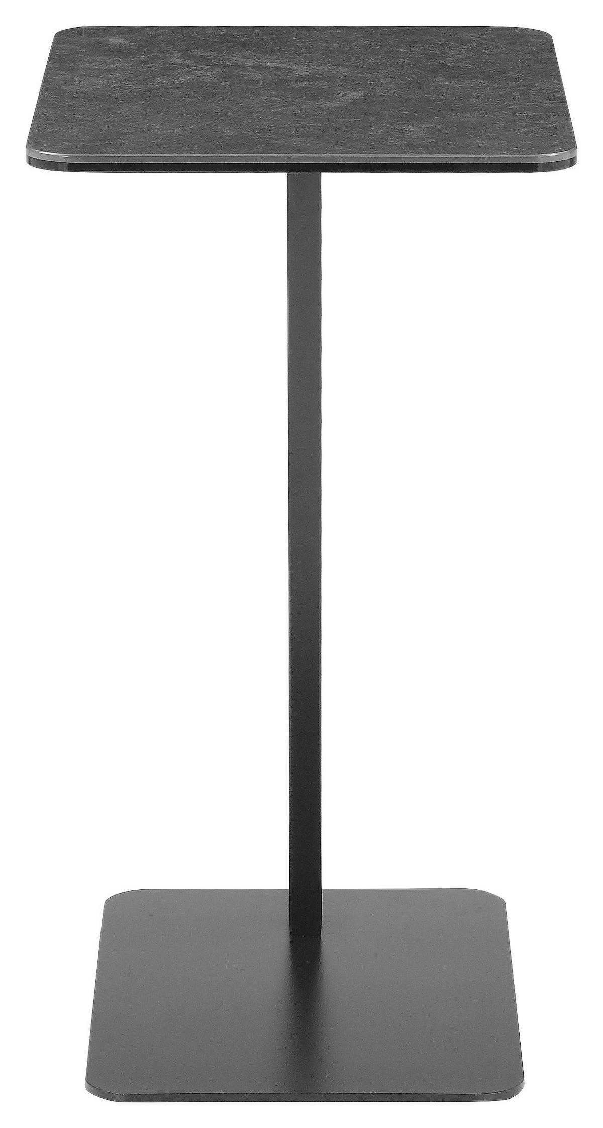 BEISTELLTISCH 40/30/55,5 cm Grau, Schwarz rechteckig  - Schwarz/Grau, Basics, Glas/Keramik (40/30/55,5cm) - Xora