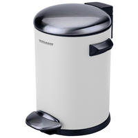 ABFALLSAMMLER Paris 3 L  - Schwarz/Weiß, Basics, Kunststoff/Metall (26cm) - Fackelmann