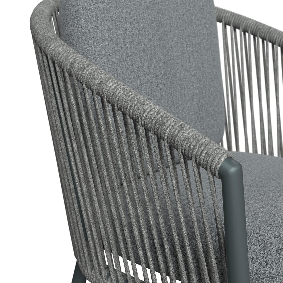 STAPELSESSEL in Metall, Textil Dunkelgrau  - Dunkelgrau, Design, Textil/Metall (58,5/79.5/61.5cm) - Amatio