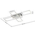 LED-DECKENLEUCHTE 82,5/55/8 cm   - Chromfarben/Silberfarben, Basics, Kunststoff/Metall (82,5/55/8cm) - Novel