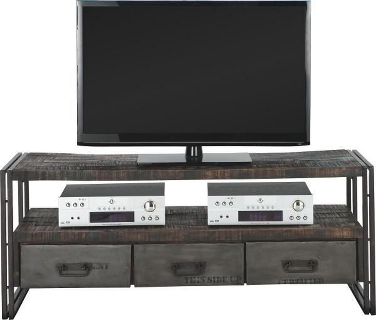 TV-ELEMENT  in 150/60/45 cm  - Braun, Design, Holz/Metall (150/60/45cm)