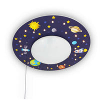 DĚTSKÉ STROPNÍ SVÍTIDLO, 54/11 cm  - bílá/vícebarevná, Basics, kompozitní dřevo/plast (54/11cm)