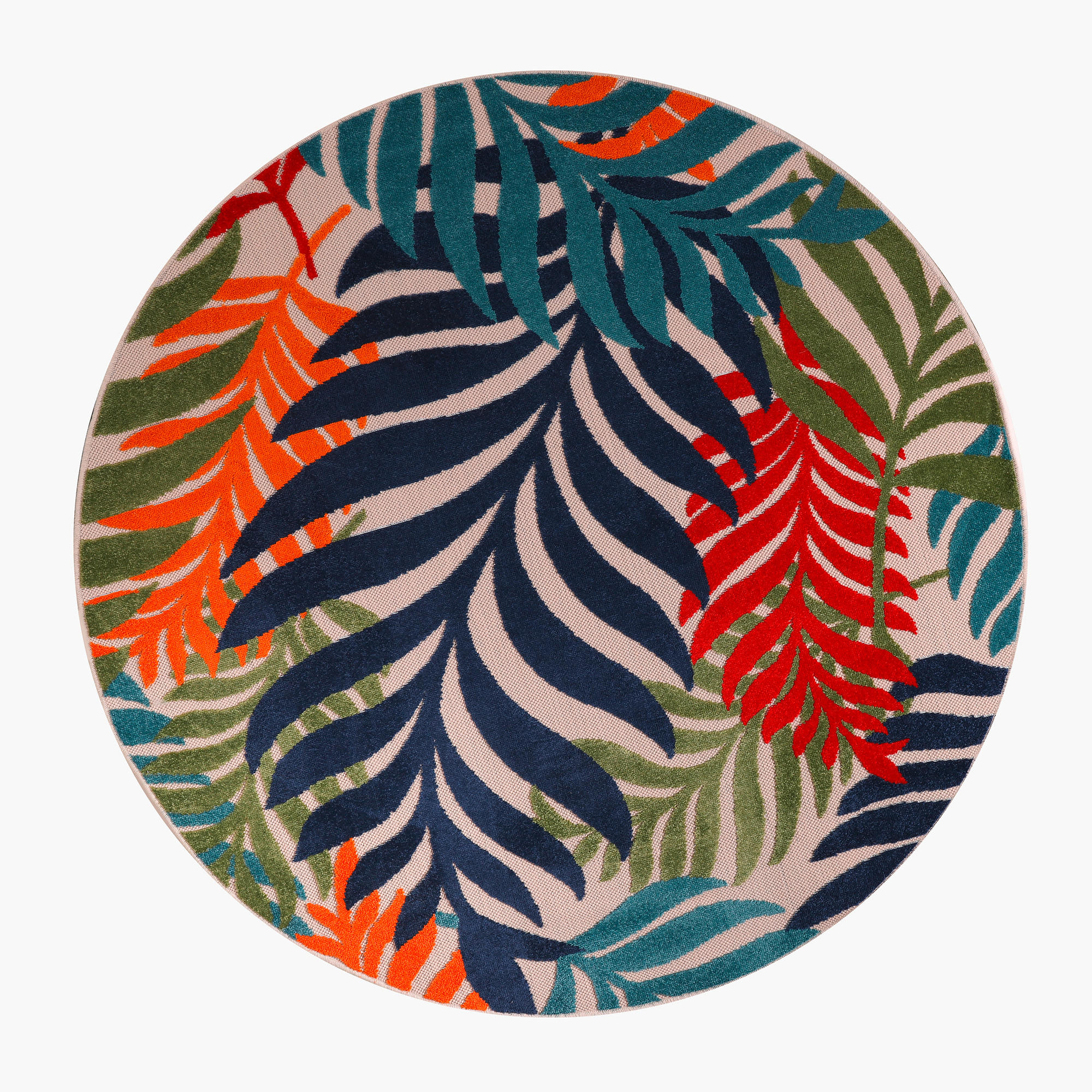 PREPROGA ZA ZUNANJO UPORABO Floral 150 cm tkano večbarvno - večbarvno, Trendi, umetna masa/tekstil (150cm)