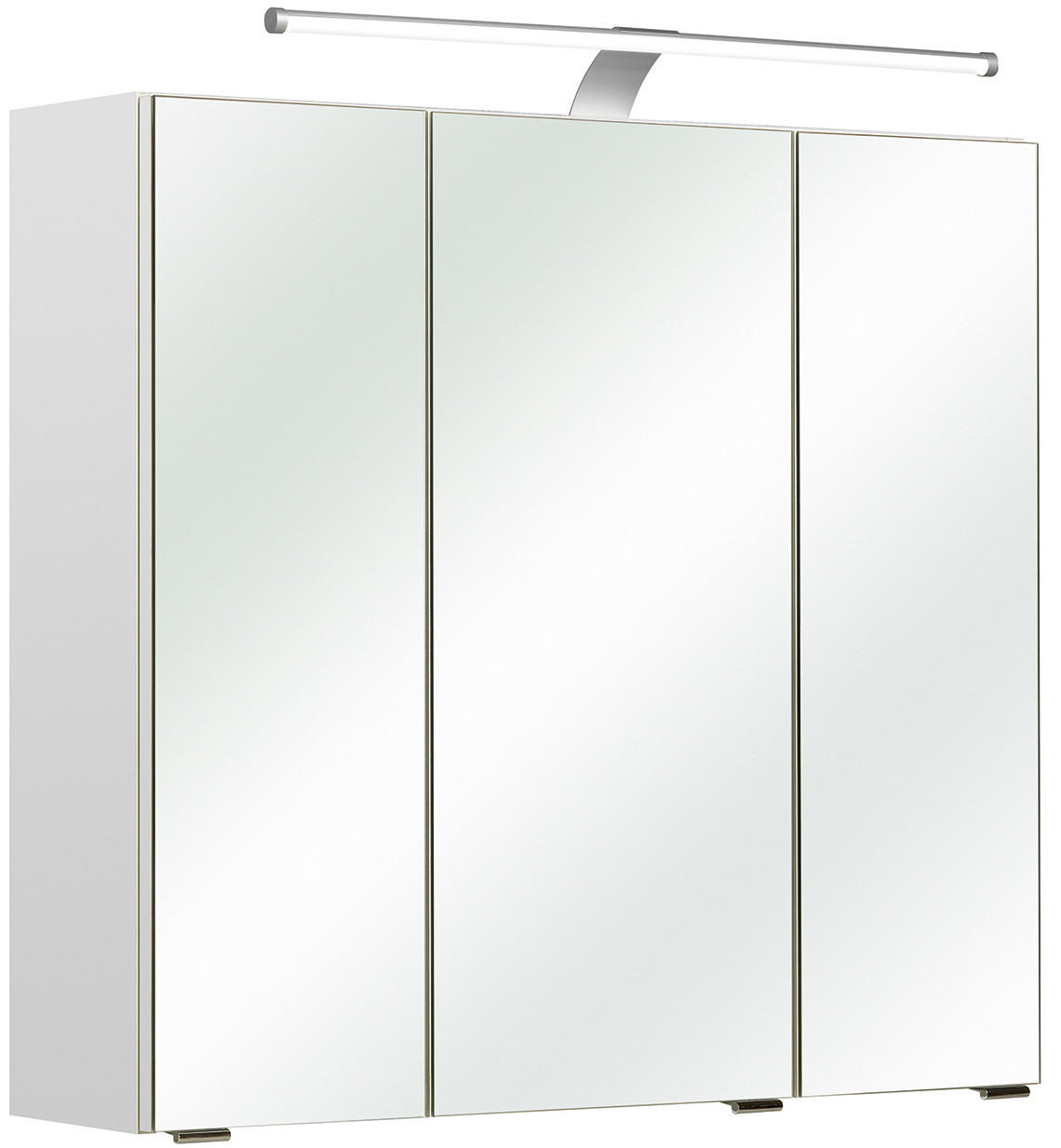 SPIEGELSCHRANK 75/70/20 cm  - Chromfarben/Weiss, Konventionell, Glas/Holzwerkstoff (75/70/20cm) - Xora