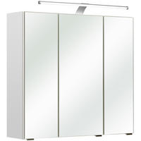SPIEGELSCHRANK 75/70/20 cm  - Chromfarben/Weiss, Konventionell, Glas/Holzwerkstoff (75/70/20cm) - Xora