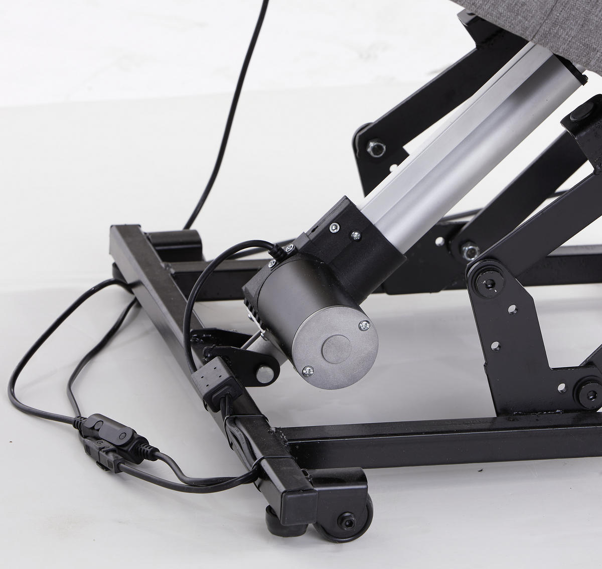 TV FOTELJA metal, tekstil  siva   - siva, Konvencionalno, metal/tekstil (65/98-84.5/92-153cm) - Ti'me