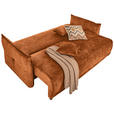 BOXSPRINGSOFA in Chenille Rostfarben  - Rostfarben/Schwarz, MODERN, Kunststoff/Textil (235/95/108cm) - Hom`in