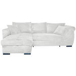 ECKSOFA in Cord Hellgrau  - Hellgrau/Schwarz, KONVENTIONELL, Textil/Metall (168/258cm) - Carryhome