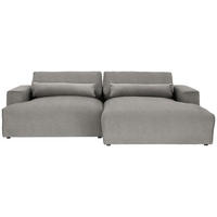 ECKSOFA Felicia in Struktur Graubraun  267/187 cm  - Graubraun/Schwarz, Design, Kunststoff/Textil (267/187cm) - Stylife