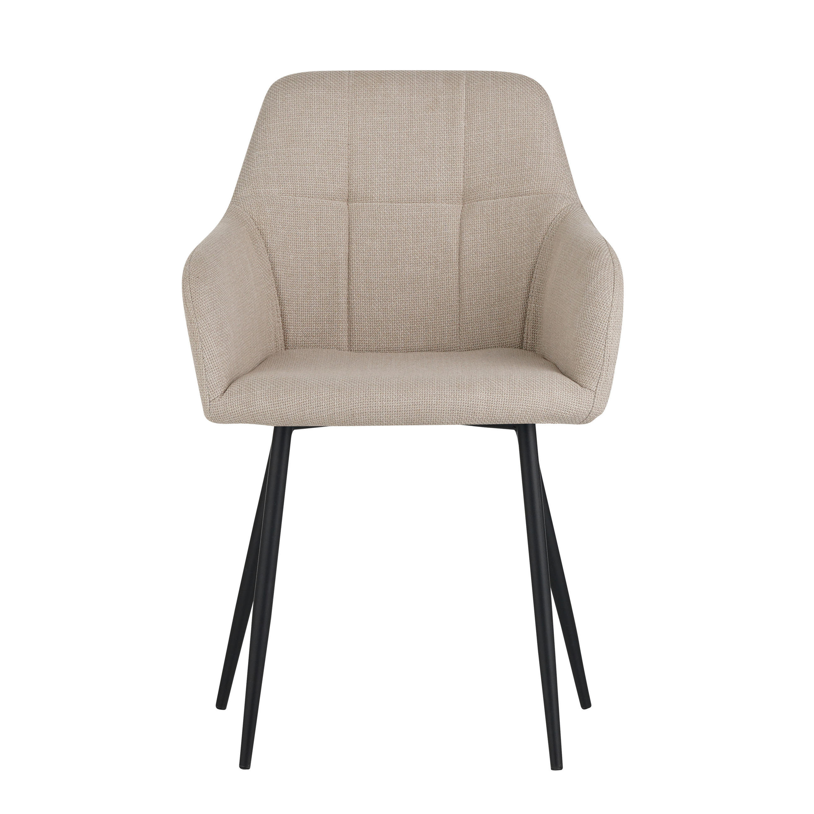 ŽIDLE S PODRUČKAMI, ocel, tkaná látka, béžová - černá/béžová, Moderní, kov/textil (55/84/61cm) - Livetastic