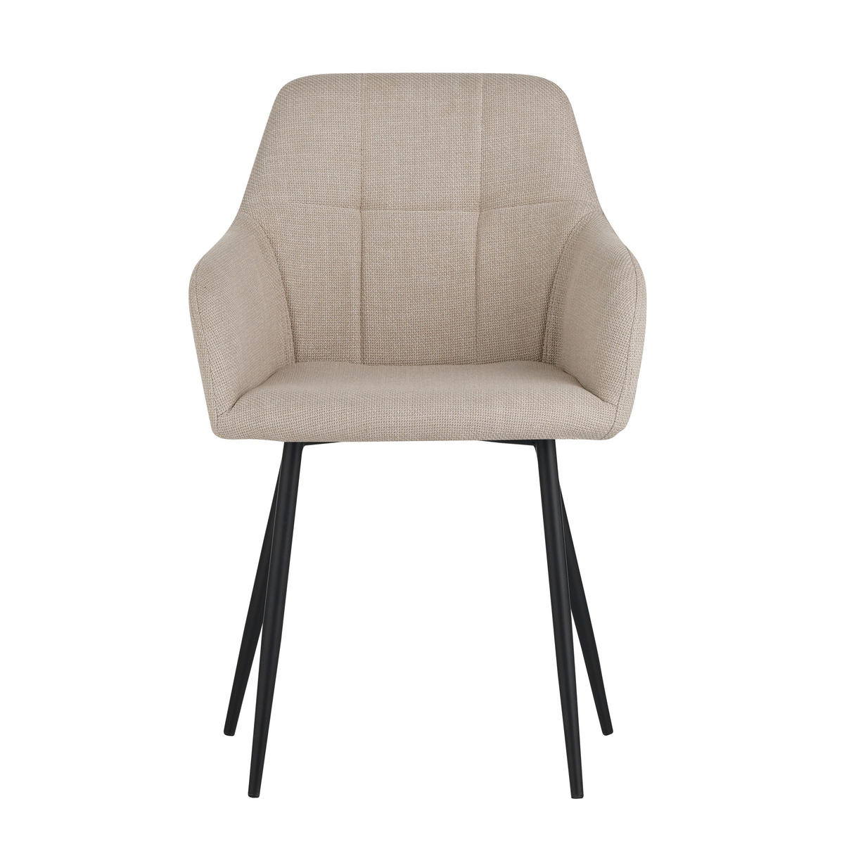 ŽIDLE S PODRUČKAMI, ocel, tkaná látka, béžová - černá/béžová, Moderní, kov/textil (55/84/61cm) - Livetastic