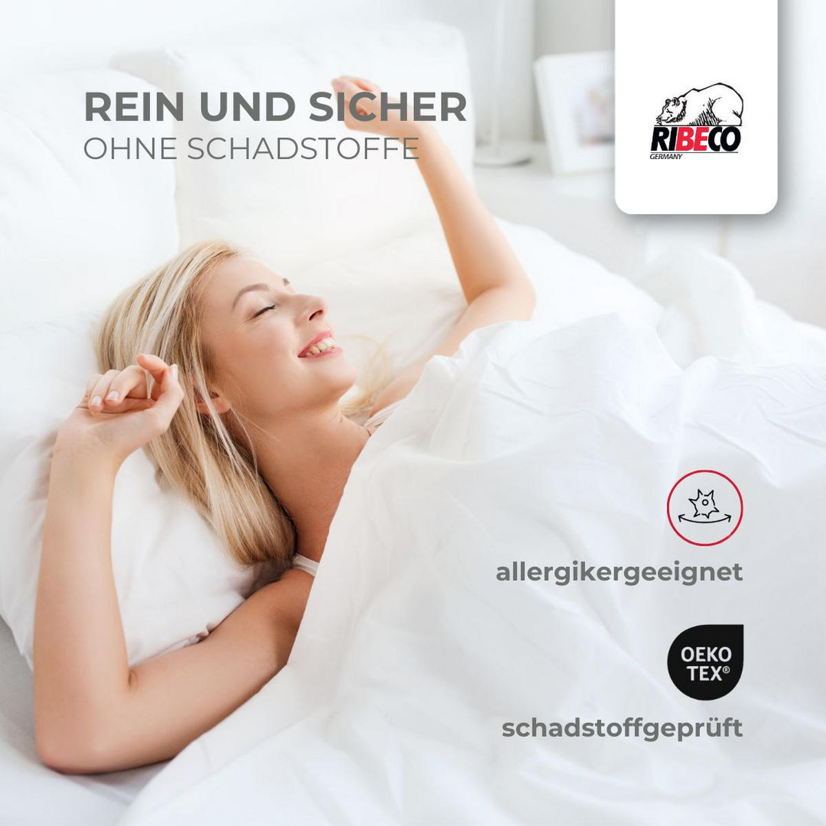 BETTDECKE - Weiß/Grau, Basics, Textil (240/220cm) - RIBECO