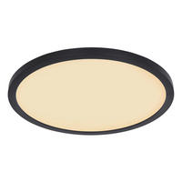 STROPNA LED-SVETILKA  Sapana 18 W//3000 K/230 V/ - črna/bela, Basics, umetna masa (29,4/2,5cm) - Globo