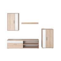 DNEVNI REGAL,  bela, hrast sonoma  - črna/siva, Basics, umetna masa/leseni material (190/150/40cm) - Boxxx