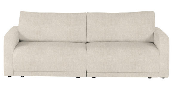 2,5-SITZER in Velours Beige - Beige/Schwarz, Design, Kunststoff/Textil (240/70/125cm) - Xora