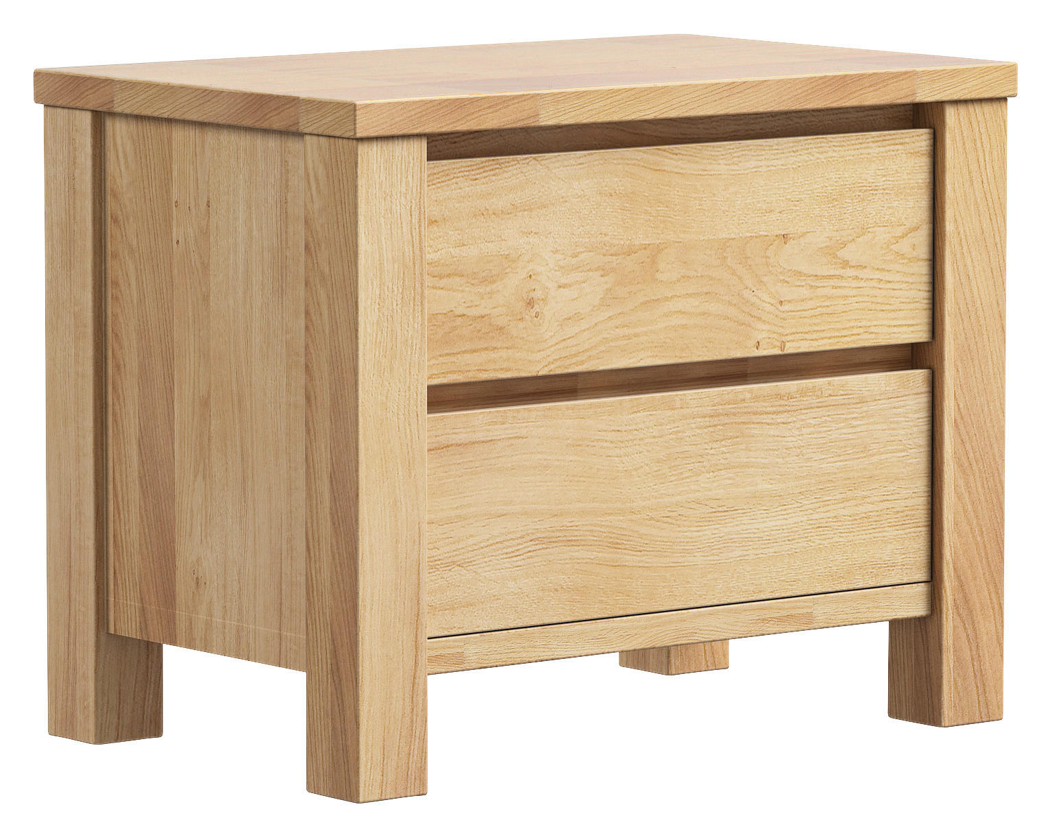 NACHTSCHRANK Wildeiche massiv Eichefarben - Eichefarben, Natur, Holz (60/47/38cm) - Linea Natura