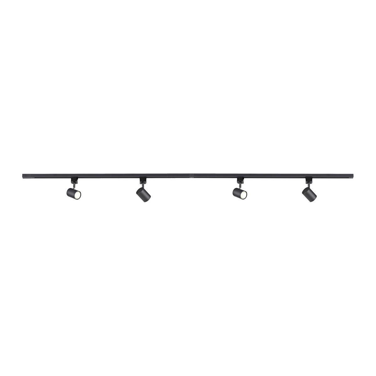 SCHIENENSYSTEM-STRAHLER Tarik   - Schwarz, Basics, Kunststoff/Metall