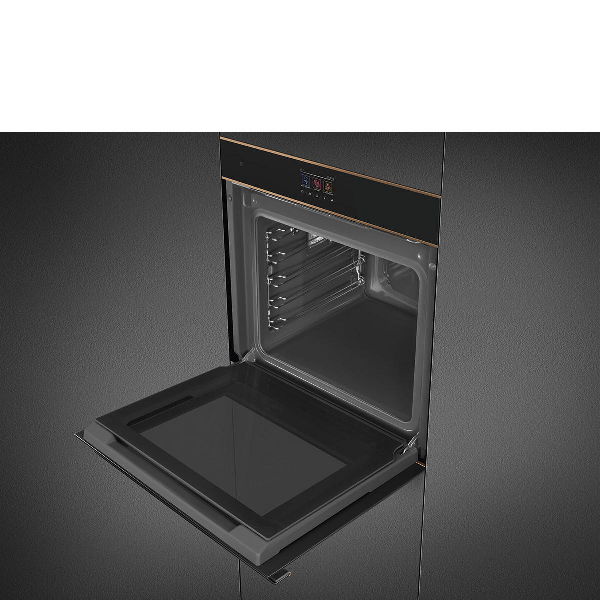 DAMPFBACKOFEN SO6604S4PNR  - Schwarz Hochglanz, Basics, Metall (59,7/59,2/54,8cm) - SMEG