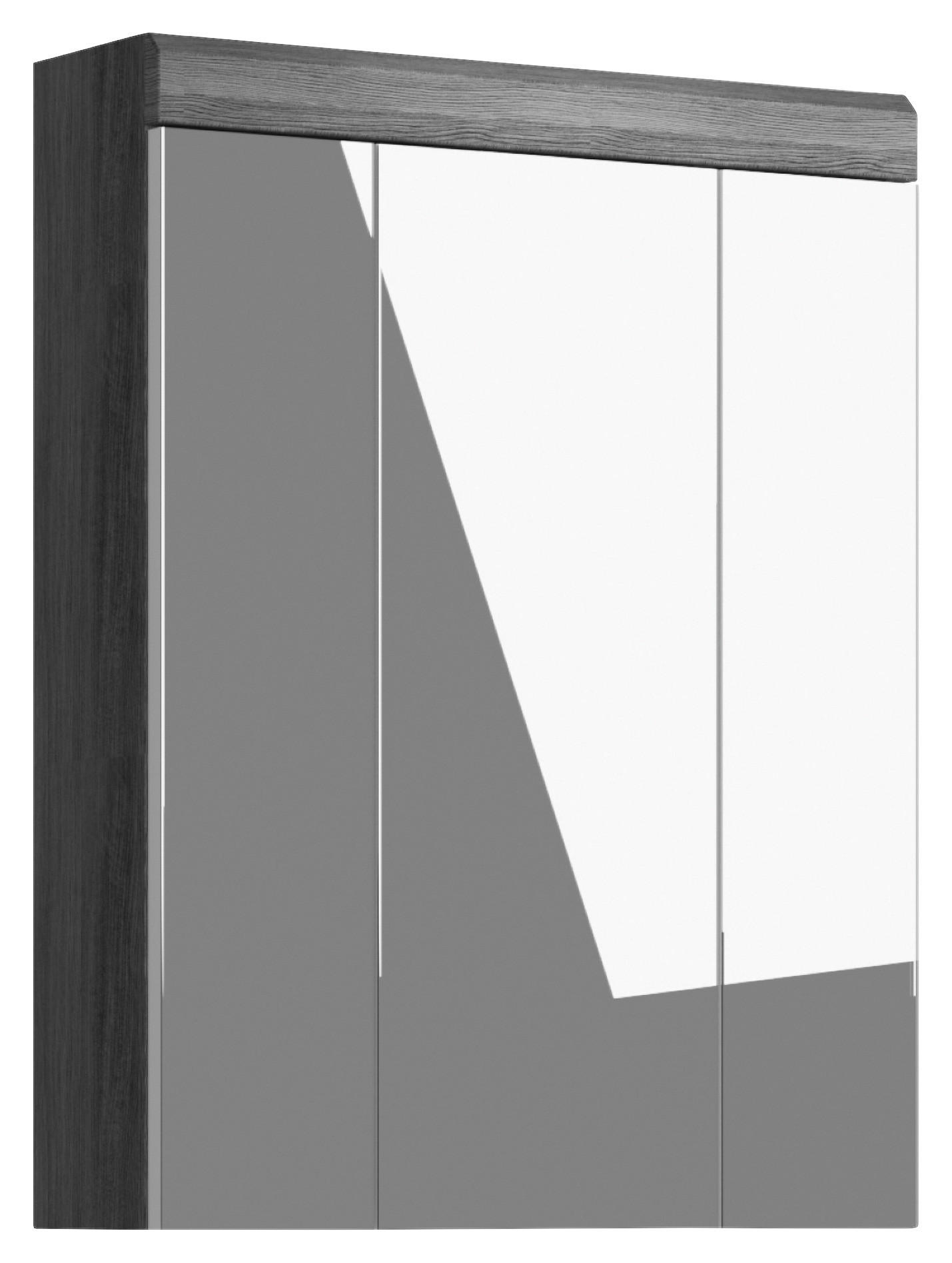 SPIEGELSCHRANK 60/79/18 cm  - Weiß Hochglanz/Anthrazit, MODERN, Holzwerkstoff (60/79/18cm) - MID.YOU