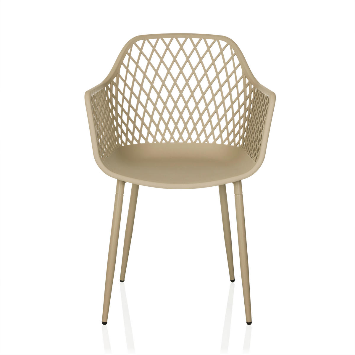 GARTENSTUHL Beige  - Beige, MODERN, Kunststoff/Metall (56/81/50cm) - MID.YOU