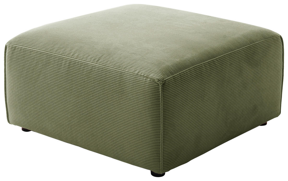 HOCKERTextil Hellgrün  - Schwarz/Hellgrün, Design, Kunststoff/Textil (80/42/80cm) - Pure Home Lifestyle