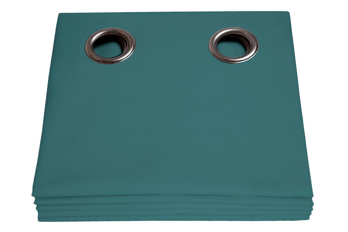 VERDUNKELUNGSVORHANG black-out (lichtundurchlässig)  - Blau, Basics, Textil (135/260cm)