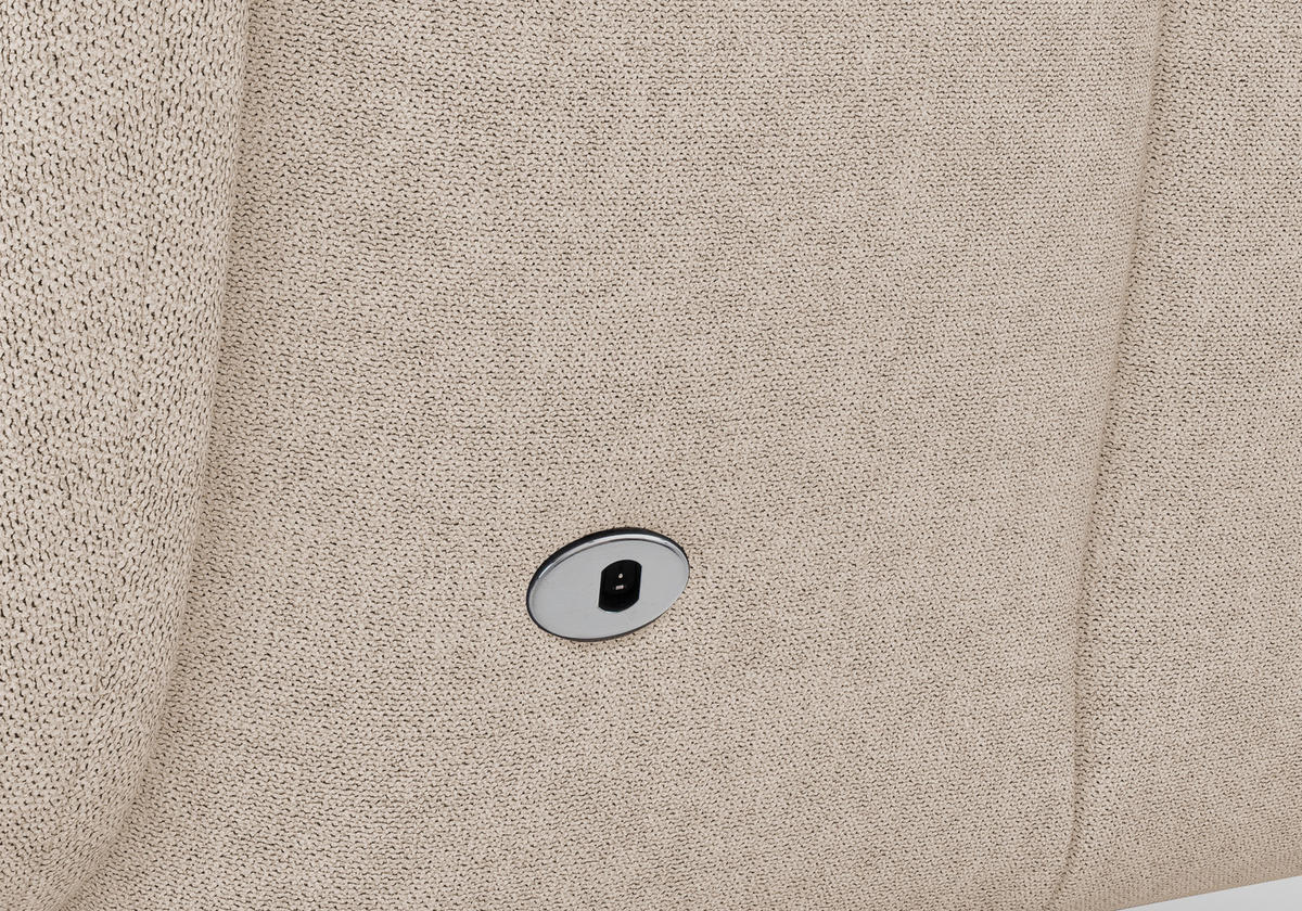 SESSEL in Flachgewebe Creme  - Creme/Schwarz, Konventionell, Textil/Metall (74/112/82cm) - Sit & More