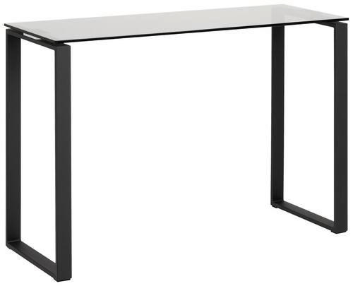 KONSOLENTISCH in Metall, Glas 110/40/76 cm    - Hellgrau/Schwarz, Trend, Glas/Metall (110/40/76cm) - Ambia Home