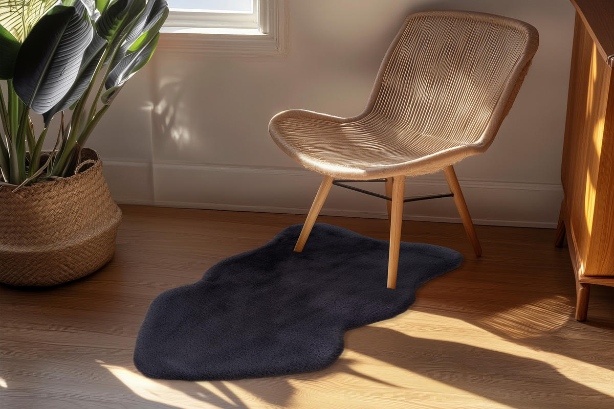 FELLTEPPICH 60/90 cm My Infinity Anthrazit  - Anthrazit, Design, Textil (60/90cm) - Obsession