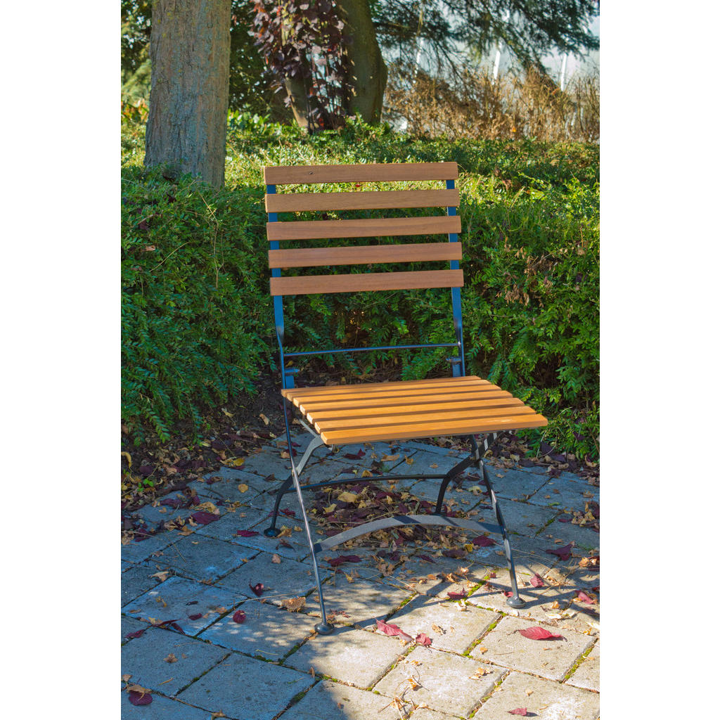 Thumbnail - Gardenson Gartenklappstuhl-Set Lindau, Anthrazit, Akazie, Holz, Metall, Akazie, 45x89x58 cm, klappbar, gastro- und objek...
