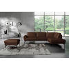 ECKSOFA in Echtleder Dunkelbraun  273/250 cm  - Dunkelbraun/Schwarz, Design, Leder/Metall (273/250cm) - Livetastic