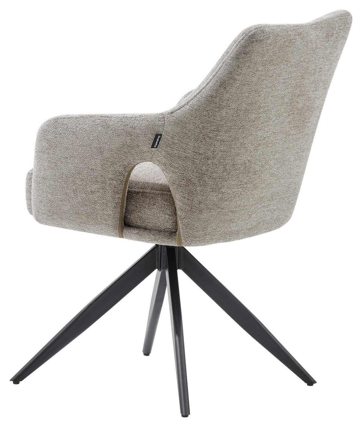 STOLICA S NASLONOM ZA RUKE  crna, taupe  drvo, metal, tekstil      - crna/taupe, Moderno, drvo/metal (57,5/85/62cm) - Livetastic
