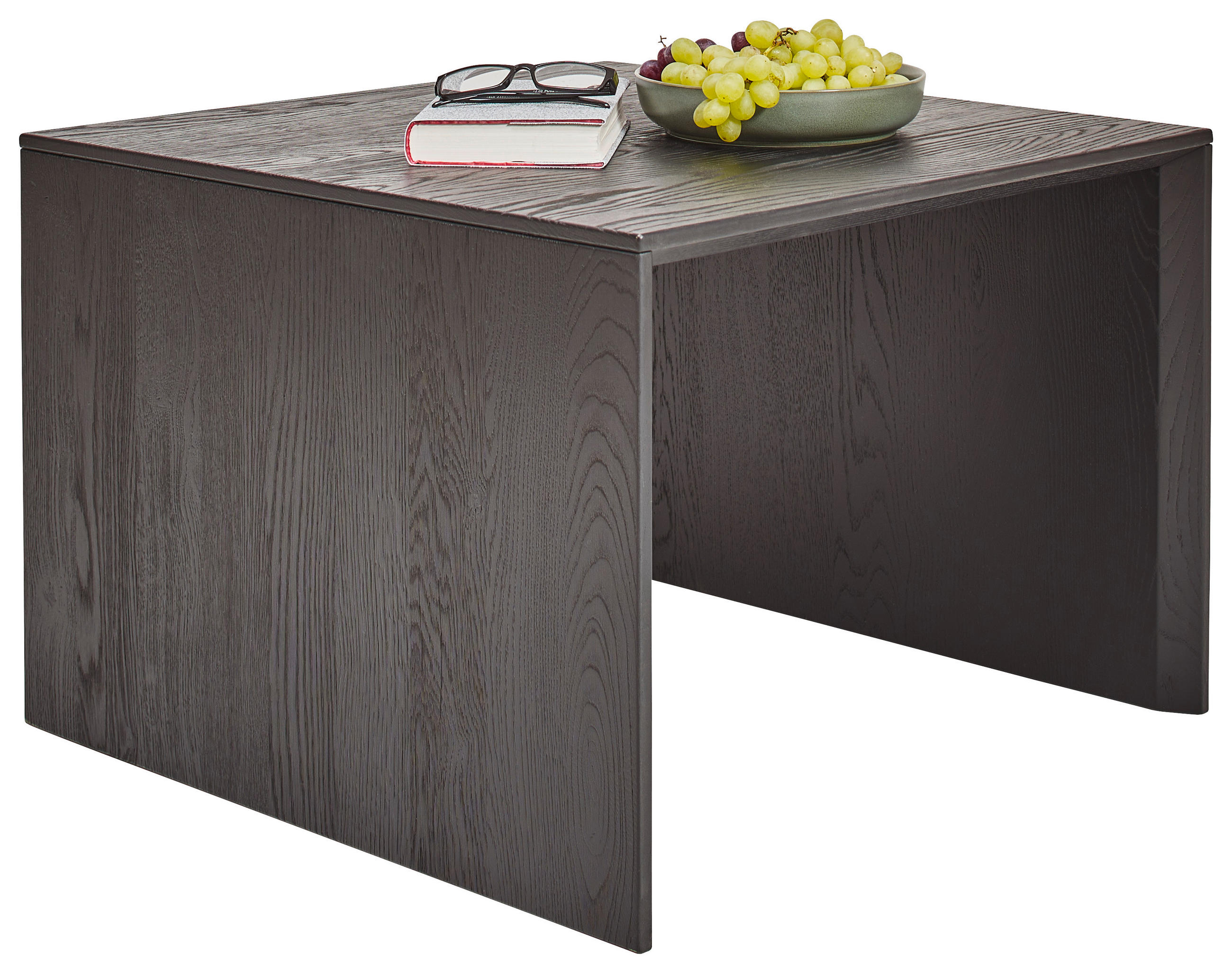 COUCHTISCH in Holz 65/65/46 cm  - Eiche dunkel/Schwarz, Natur, Holz (65/65/46cm) - Valnatura