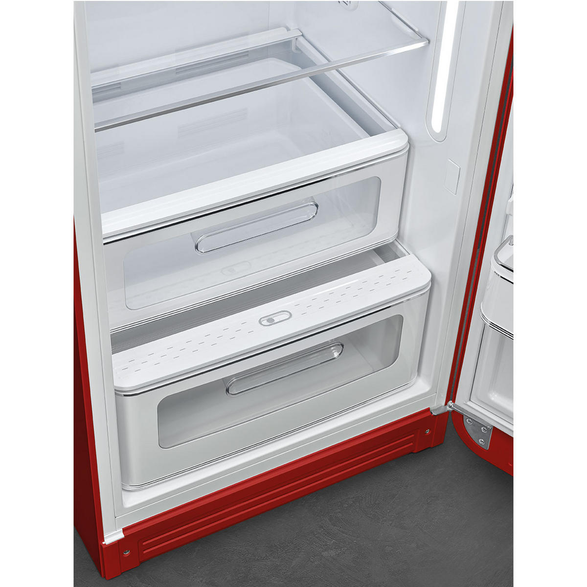 KÜHLSCHRANK 60,1/154/72,8 cm FAB28RRD5  - Rot, Basics, Glas/Metall (60,1/154/72,8cm) - SMEG