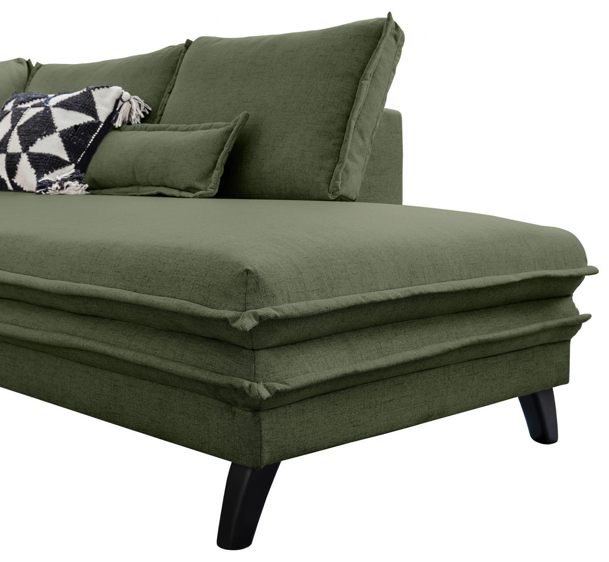 SJEDEĆA GARNITURA tekstil  zelena   - zelena/crna, Design, tekstil/drvo (150/300/200cm) - P & B