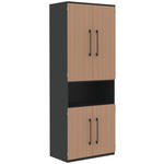 AKTENSCHRANK Anthrazit, Eichefarben  - Eichefarben/Anthrazit, Design, Holzwerkstoff (80/217,4/43cm) - Moderano