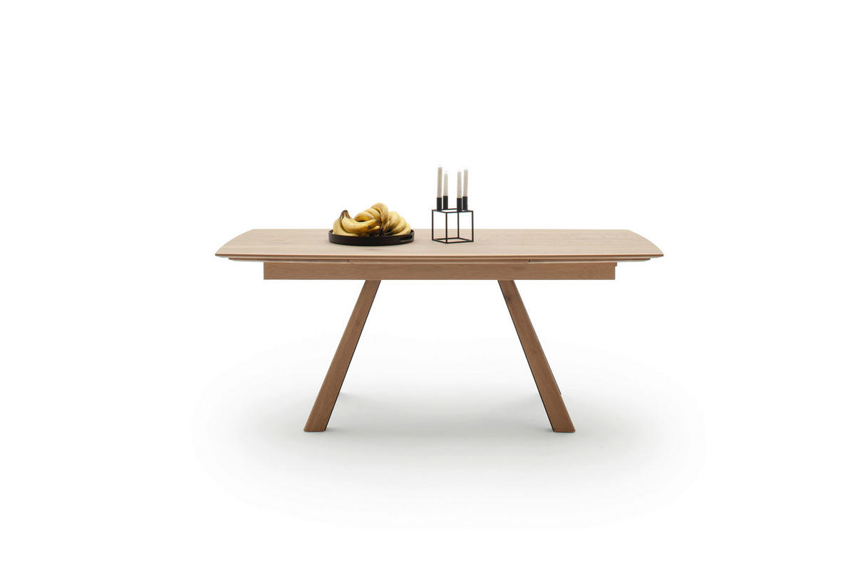 TABLE in Holz, Metall 190-290/95/76 cm  - Eichefarben/Schwarz, Design, Holz/Metall (190-290/95/76cm) - Schöner Wohnen