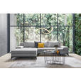 ECKSOFA Greige Webstoff  - Greige/Schwarz, Design, Textil/Metall (212/315cm) - Carryhome