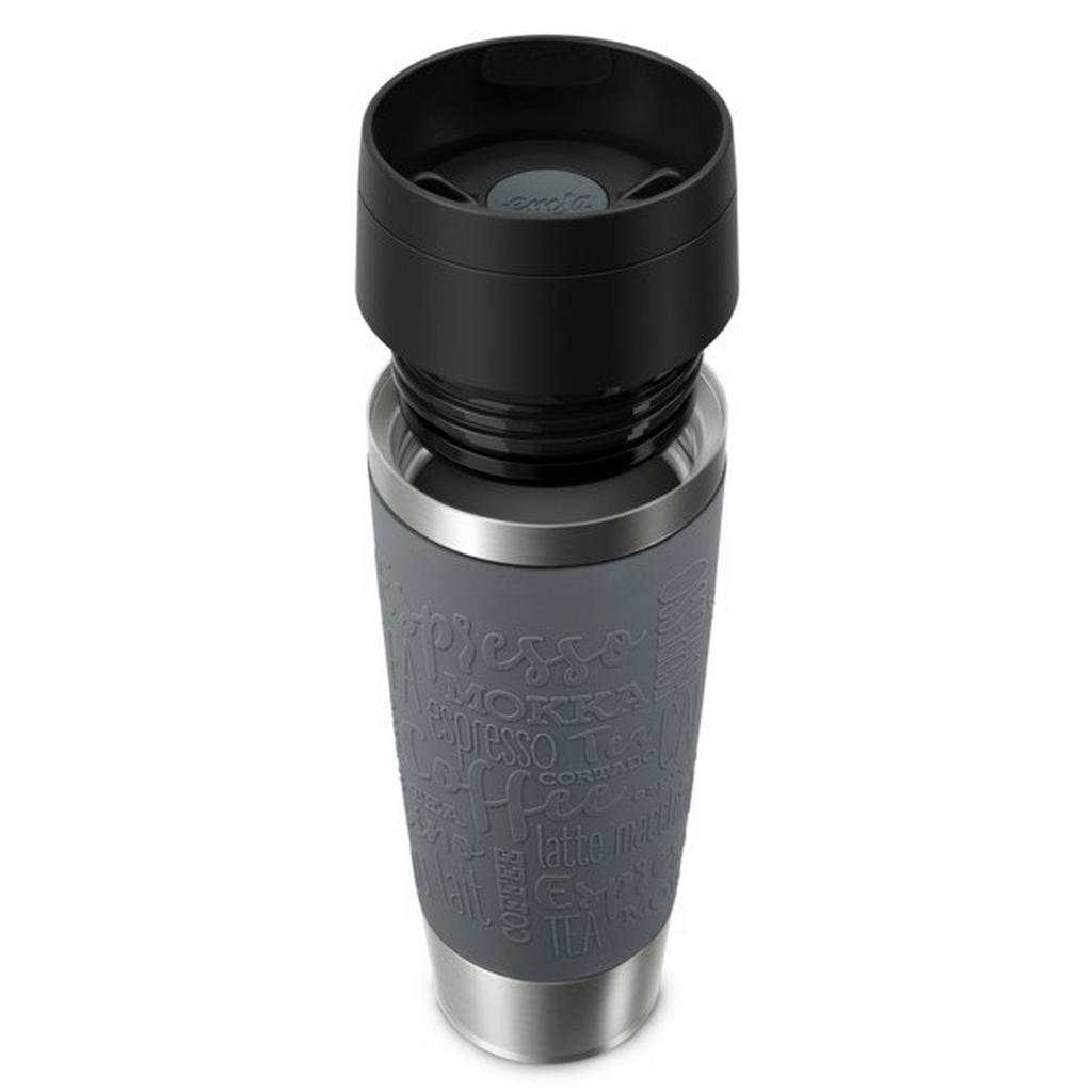 Thumbnail - Emsa Thermobecher Travel Mug, Grau, Metall, Kunststoff, 0,5 L, lebensmittelecht, 100% dicht, abnehmbarer Deckel, rostfre...