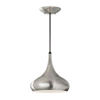 ZÁVESNÉ SVIETIDLO, 25.4/30.3 cm  - farba ušľachtilej ocele, Design, kov (25.4/30.3cm) - Elstead Lighting