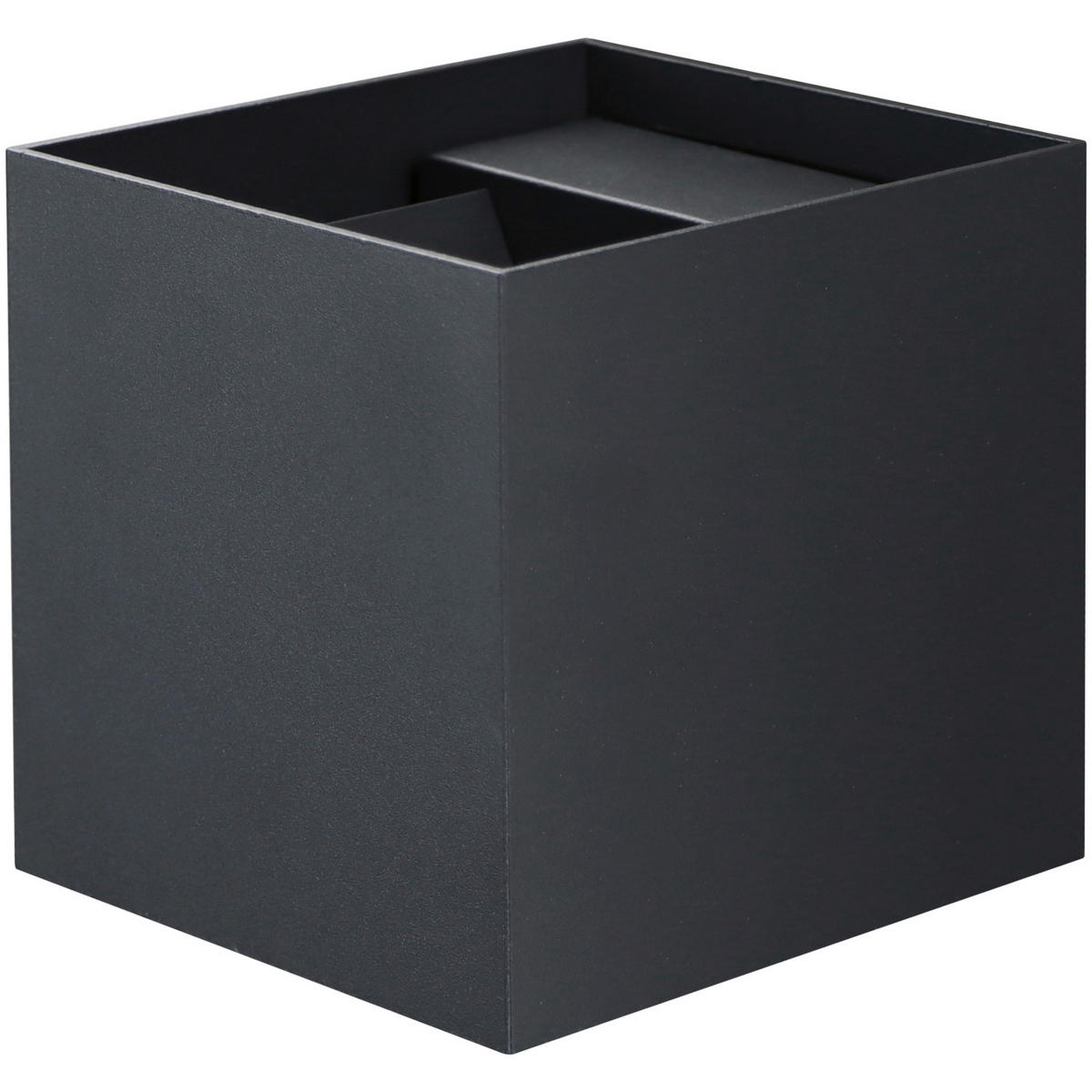 AUSSENWANDLEUCHTE BIG QUBE 12/12/12 cm  - Schwarz, Design, Metall (12/12/12cm)