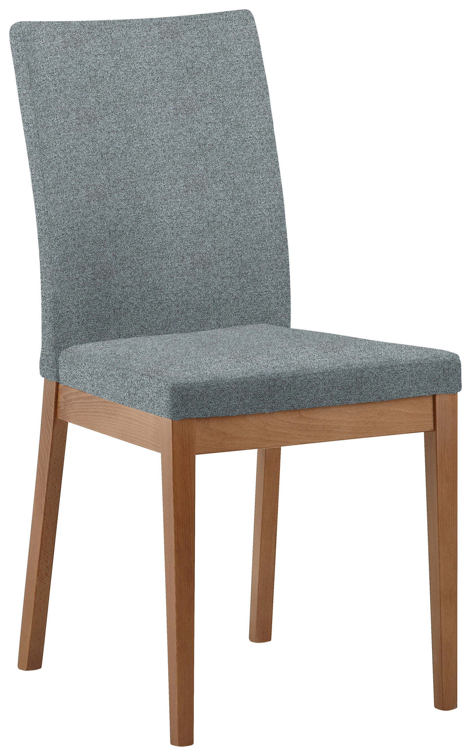 STUHL in Holz, Textil Eichefarben, Blaugrau  - Eichefarben/Blaugrau, KONVENTIONELL, Holz/Textil (47/95/60cm) - Cantus