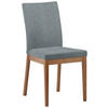 STUHL  in beflockt  - Eichefarben/Blaugrau, Konventionell, Holz/Textil (47/95/60cm) - Cantus