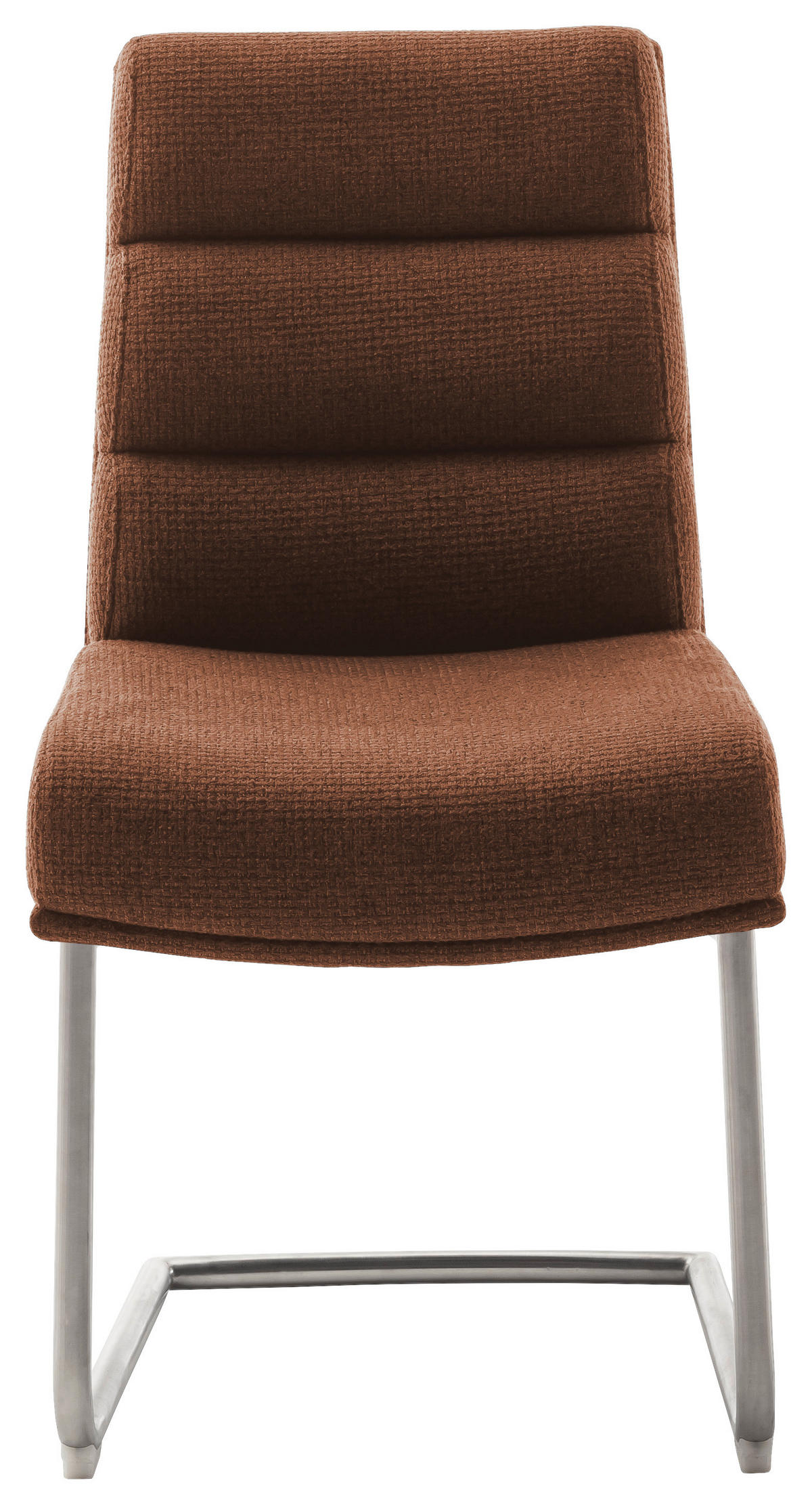 SCHWINGSTUHL  in Edelstahl Webstoff  - Edelstahlfarben/Rostfarben, Design, Textil/Metall (47/90/64cm) - Dieter Knoll