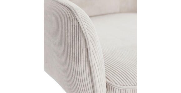 ARMLEHNSTUHL  Stoffauswahl, Sitzfläche 360° drehbar, automatische Rückholfunktion Cord  - Eichefarben/Beige, Design, Holz/Textil (60/95/62cm) - Novel